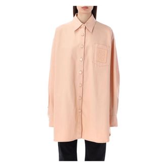 Raf Simons Shirts, female, Pink, Size: XS Denim Oversized Shirt