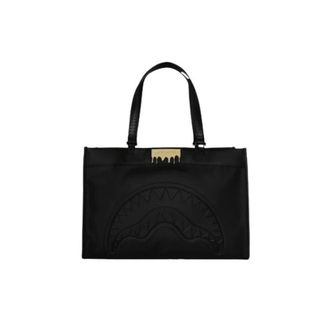 Sprayground Handbags, female, Black, Size: ONE SIZE Gold Brick Luxe Tortuga Tote
