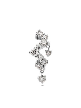 Maria Black Orecchini a cerchio Sky in oro bianco riciclato 14kt con diamanti - Argento