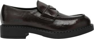 Prada Schoenen, Heren, Bruin, 43 1/2 EU, Leer, Mocassino