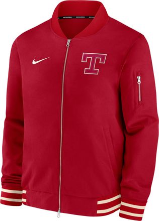 Nike Texas Rangers Authentic Collection City Connect Nike Mens MLB Full-Zip Bomber Jacket in Red | 02F303M4TER-TRY