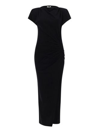 Isabel Marant Nadela Gathered Waist Draped Midi Dress