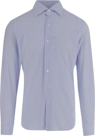 Alessandro Gherardi Tecno 776P1620 Stretch Jersey Shirt - Heren - Zakelijke Overhemden - Blauw - 4XL - Nylon - Overhemden