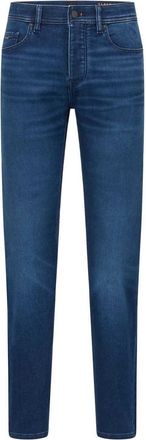 HUGO BOSS Heren leren patch taps toelopende jeans (Marine)