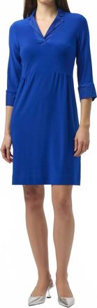 Joseph Ribkoff Silky Knit And Memory Trapeze Mini Dress In Royal Sapphire