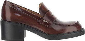 Tod's Leren Loafers met Vierkante Neus - Dames - Pumps - Bruin - 40 EU - Leer - Schoenen