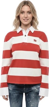 Dsquared2 Red Stripes Shirt Collar Sweater