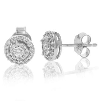 Vir Jewels 1/4 cttw Lab Grown Diamond Composite Earrings in Sterling Silver With Push Backs For Women