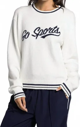Thread & Supply Go Sports Sweater In White