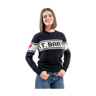 MC2 Saint Barth NEW Queen Sweatshirt - Dames - Ronde hals truien - Zwart - L - Truien & Vesten