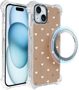 OEM Funda Ibizu Dropguard Ultra Para Iphone 15 Plus Con Magsafe, Boho, Powder Hearts