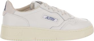 Autry White Leather Sneakers with Subtle Perforations