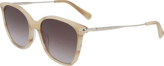 Longchamp Stijlvolle zonnebril - Dames - Zonnebrillen - Beige - 54 MM - Accessoires