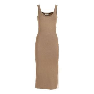 Elisabetta Franchi Midi Dresses, female, Brown, Size: L Abito di Maglia