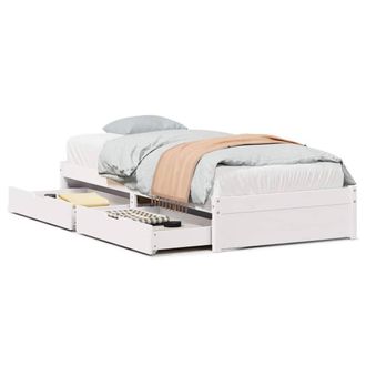 Berkfield Home Bed Frame without Mattress White 90x190 cm Single Solid Wood Pine