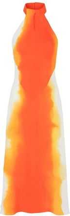 Ferragamo Abstract-Print Halter Neck Dress