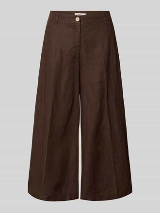 Brax Brax Loose Fit Leinenhose mit elastischem Bund Modell MELLI in Schoko, Gr&ouml;&szlig;e 34