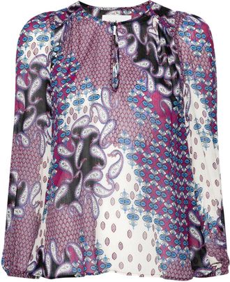 BA&SH Blair georgette blouse - women - Silk/Viscose - 1 - Purple
