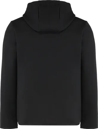 Emporio Armani Mens Black Full-Zip Hoodie Polyester Top