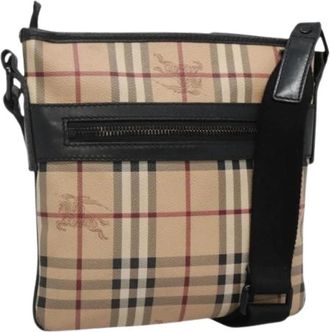 Burberry Tweedehands leren schoudertassen - Dames - Vintage Schoudertas - Beige - ONE Size - Leer - Vintage