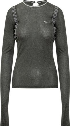 Msgm T-shirt ML - Dames - Longsleeves - Grijs - L - Tops