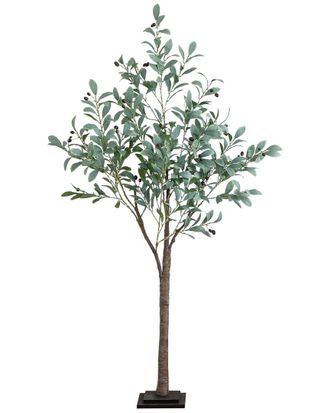 Nearly Natural 5Ft Lighted Artificial Fruiting Olive Tree With 200 Warm White Led Lights