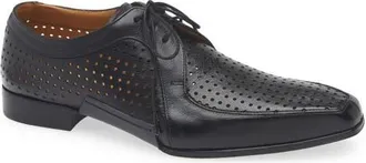 Mezlan Perforated Bike Toe Derby in Black at Nordstrom, Size 11.5