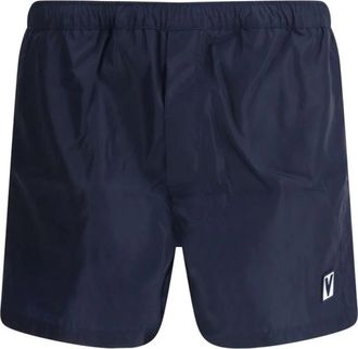 Valentino Logoed Zwemshorts met Verstelbare Tailleband - Heren - Strandmode - Blauw - 2XL - Badmode