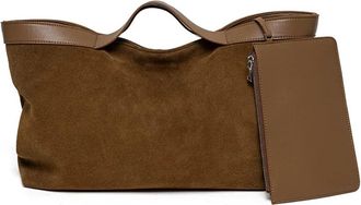 Generic Compatible For Winter Suede Big Tote Women Matte Cowhide Leather Handbag(Caramel)