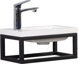 Badplaats Badplaats - Mobile da bagno Gabinetto Angela 40cm Bianco Opaco - armadio wc mobiletto lavabo