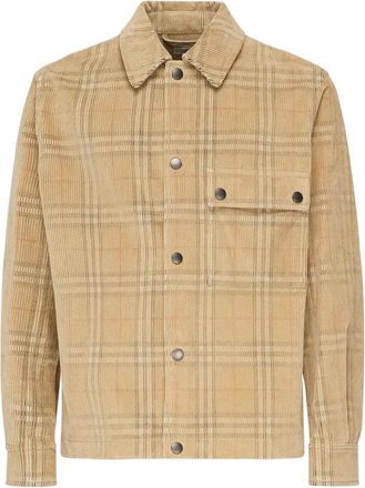 Burberry Giacca-camicia a coste - Marrone