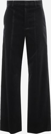 Valentino Garavani Black Cotton Velvet Trouser