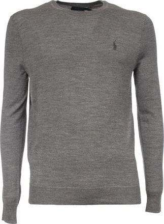 Polo Ralph Lauren Rondgebreide trui - Heren - Ronde hals truien - Grijs - M - Wol - Truien & Vesten