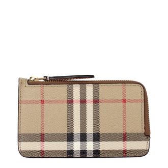 Burberry Damens Geldb&ouml;rse Stoff Beige/Braun