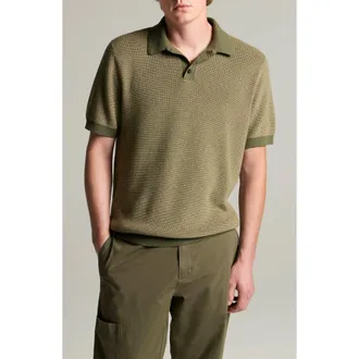 Vince Cotton & Cashmere Polo in Coulter Green/desert at Nordstrom, Size Xx-Large
