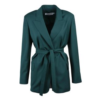 Max Mara Talento Blazer - Dames - Blazers - Groen - S - Wol - Jassen