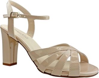 Touch Ups Maeve Sandals Nude Patent Leather Block Heel ZAP797