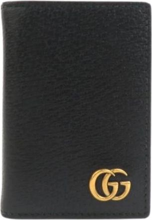 Gucci Pre-owned Leren Portemonnee - unisex - Vintage Accessoires - Zwart - ONE Size - Leer - Vintage
