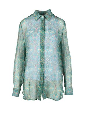 Maesta Silk Shirt - Aqua Green