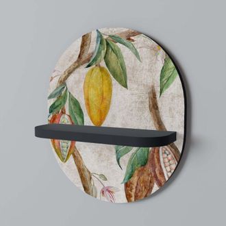 OEM Estante Ovalado Cocoa Fruits Negro