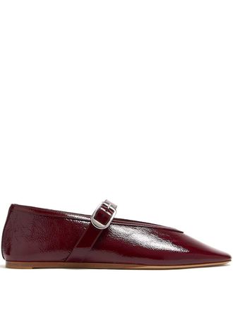 Le Monde Beryl buckle-fastened leather mary janes - Red