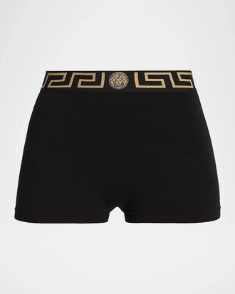 Versace Icon Elasticized Logo Shorts