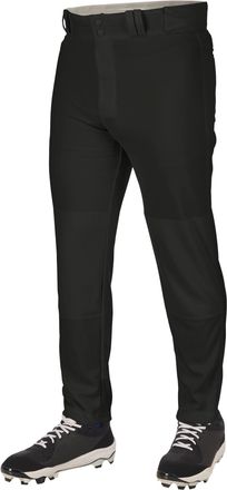 Champro Mens Triple Crown 2.0 Tapered Bottom Baseball Pants, Black, Large