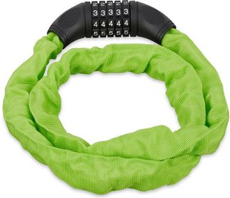Relaxdays Relaxdays - 5 Candados De Cable Num&eacute;rico, Sistema Antirrobo Para Bicicletas, Combinaci&oacute;n De 5 N&uacute;meros, 120 Cm, Acero, Verde