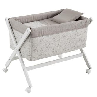 Cambrass Minicuna tijera madera beige/bco 55x87x74 cm