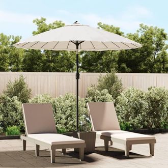 Berkfield Home Outdoor Parasol with Aluminium Pole 270 cm Sand White