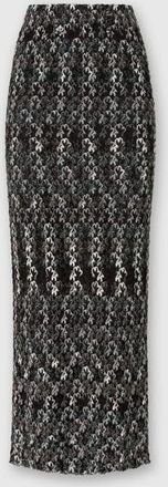 Missoni Long Pencil Skirt In Embroidered Lace in Black & Brown at Nordstrom, Size 42 It