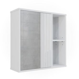 Vicco Armario Con Espejo De Ba&ntilde;o Leano, Blanco, 60 X 60 Cm
