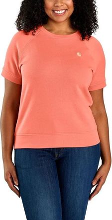 Carhartt Work in Progress Sweatshirt Womens Orange Relaxed Fit French Terry Outdoor UPS957
