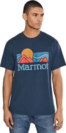 Marmot Coastal T-Shirts Short Sleeve Mens Clothing Nightfall Navy : 2XL, Cotton/Polyester